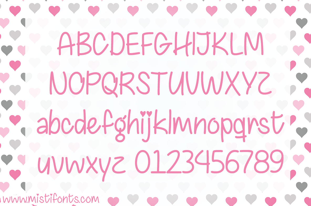chasing hearts by misti's fonts